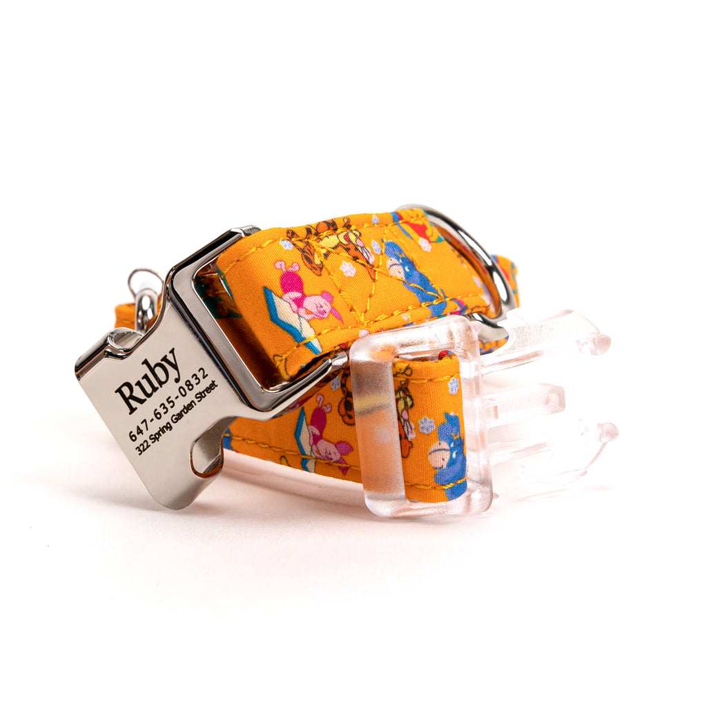 Winnie the Pooh Dog Collar | Personalized Collars unfastened