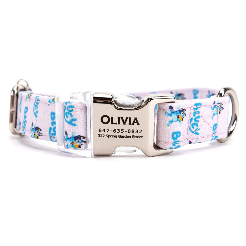 Blue Collars Customisable Personalized & Custom Engraved Dog Collars - Angieandallie