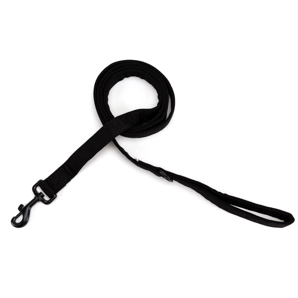 100% Cotton Adjustable Dog Leash Black main