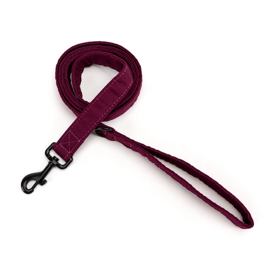 100% Cotton Adjustable Dog Leash Black Wine main