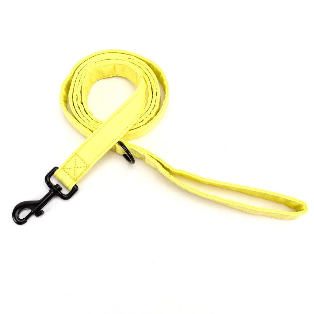 100% Cotton Adjustable Dog Leash Black Lemon main
