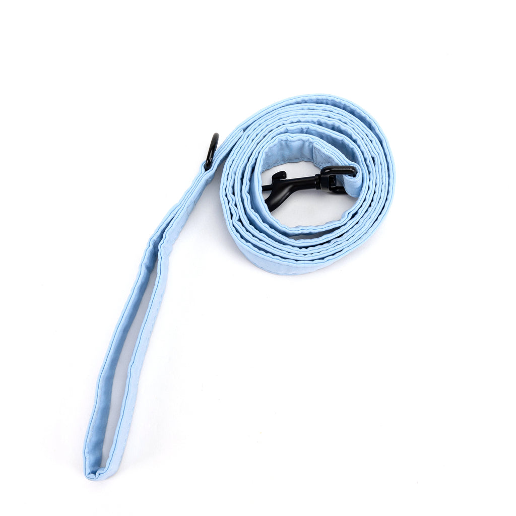 100% Cotton Adjustable Dog Leash Blue rolled
