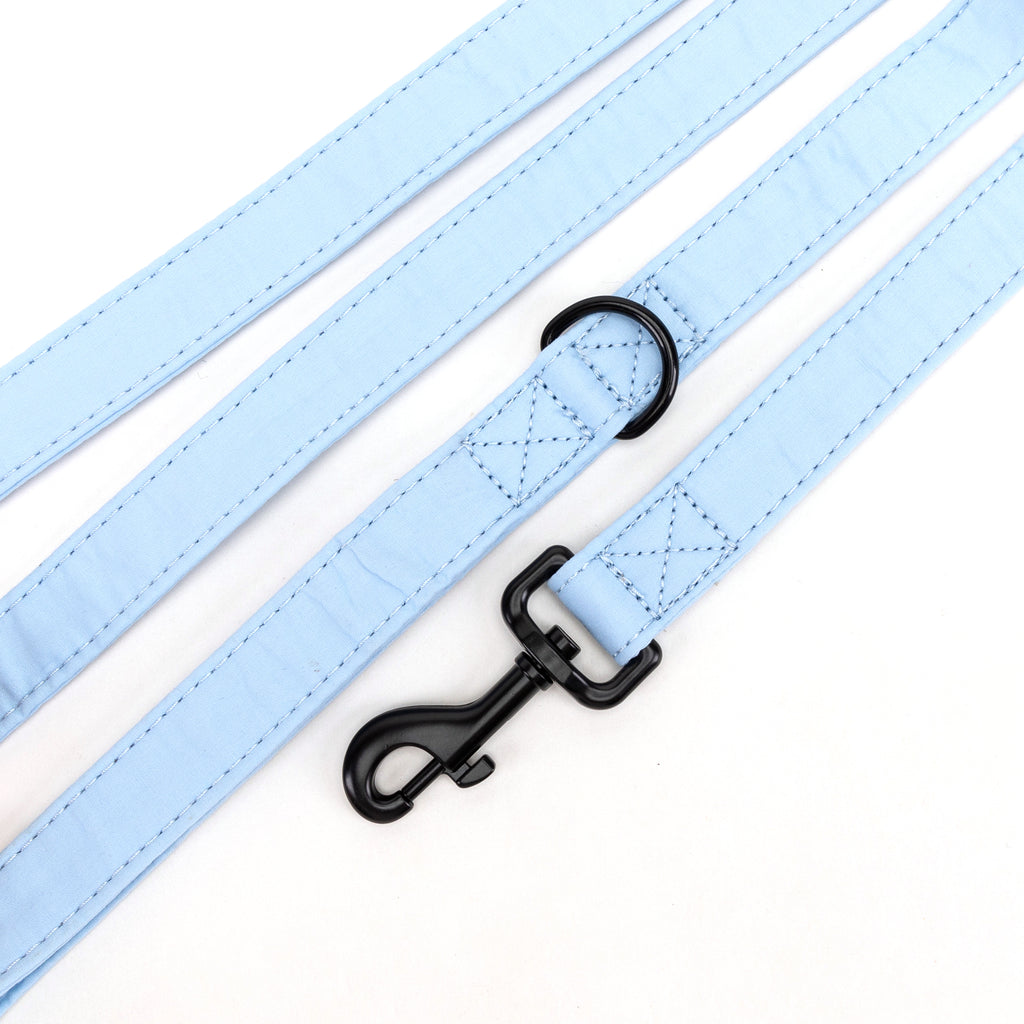 100% Cotton Adjustable Dog Leash Blue detail