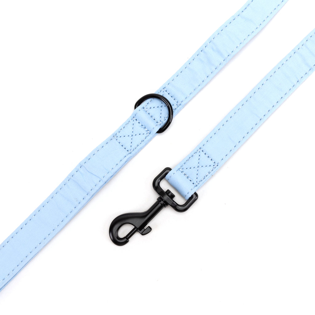 100% Cotton Adjustable Dog Leash Blue hardware