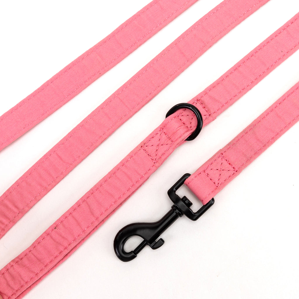 100% Cotton Adjustable Dog Leash Coral detail