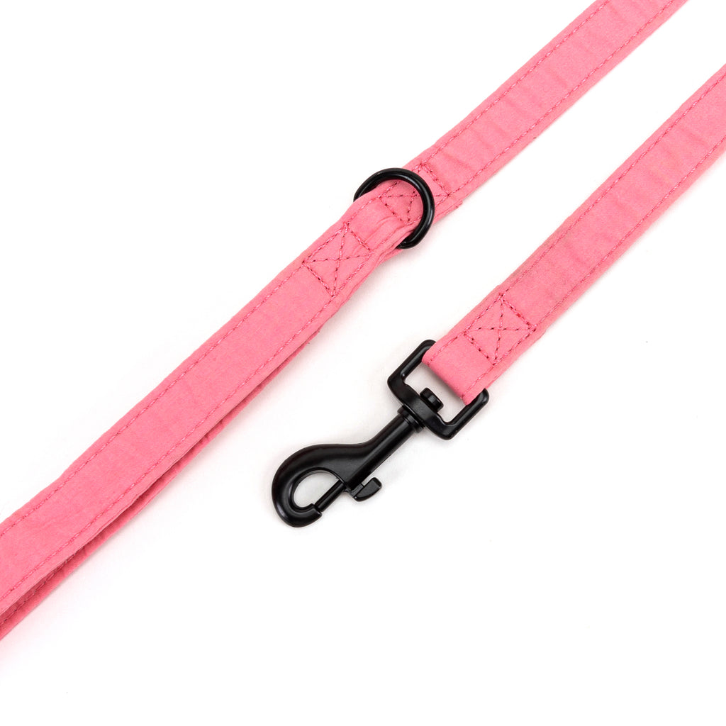 100% Cotton Adjustable Dog Leash Coral hardware