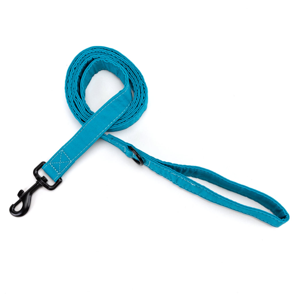 100% Cotton Adjustable Dog Leash Peacock Blue main