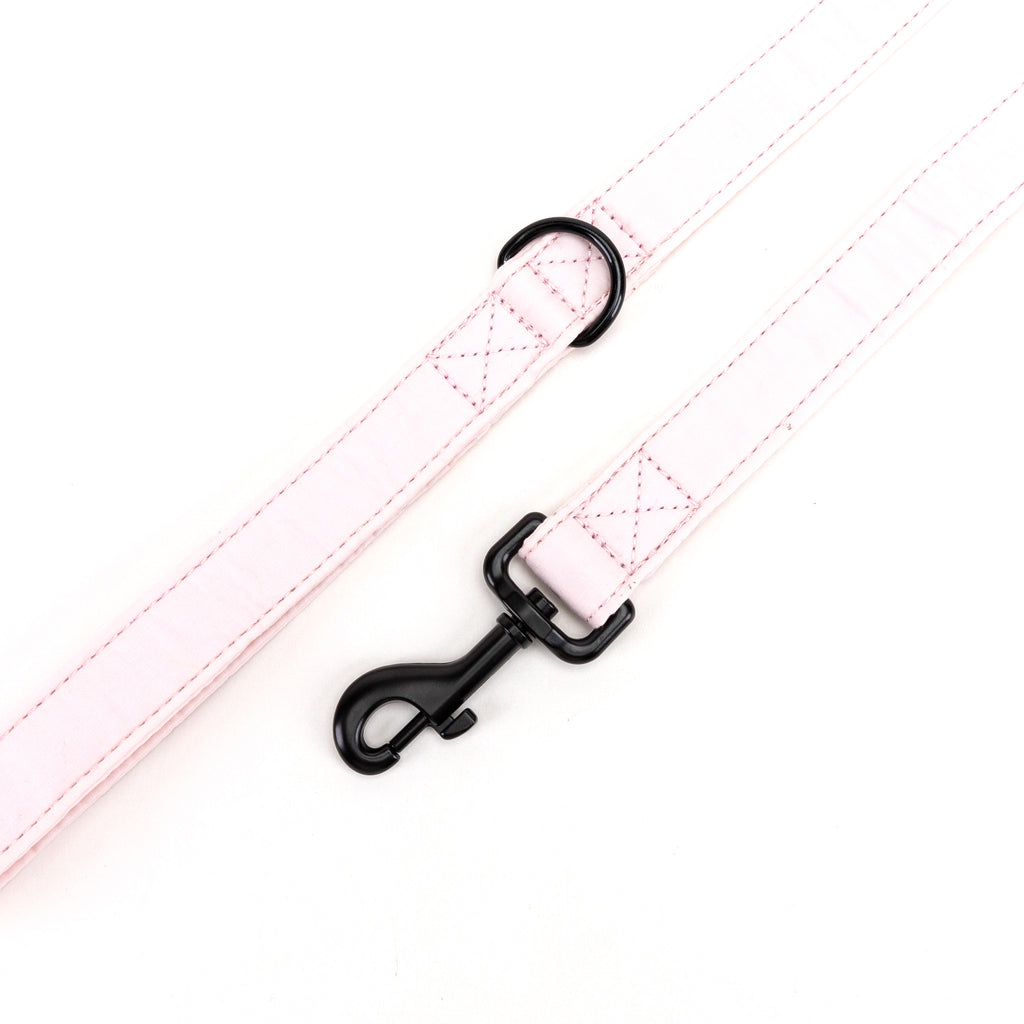 100% Cotton Adjustable Dog Leash Pink hardware