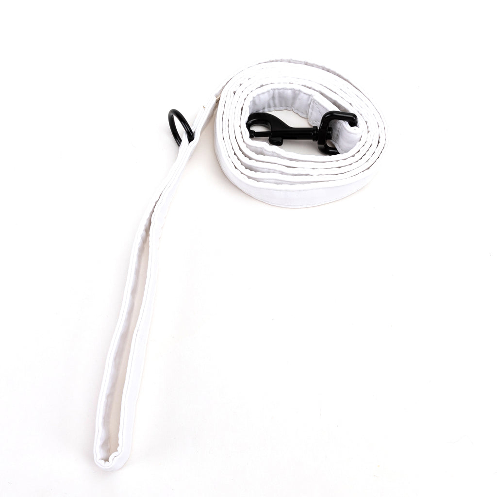 100% Cotton Adjustable Dog Leash White rolled