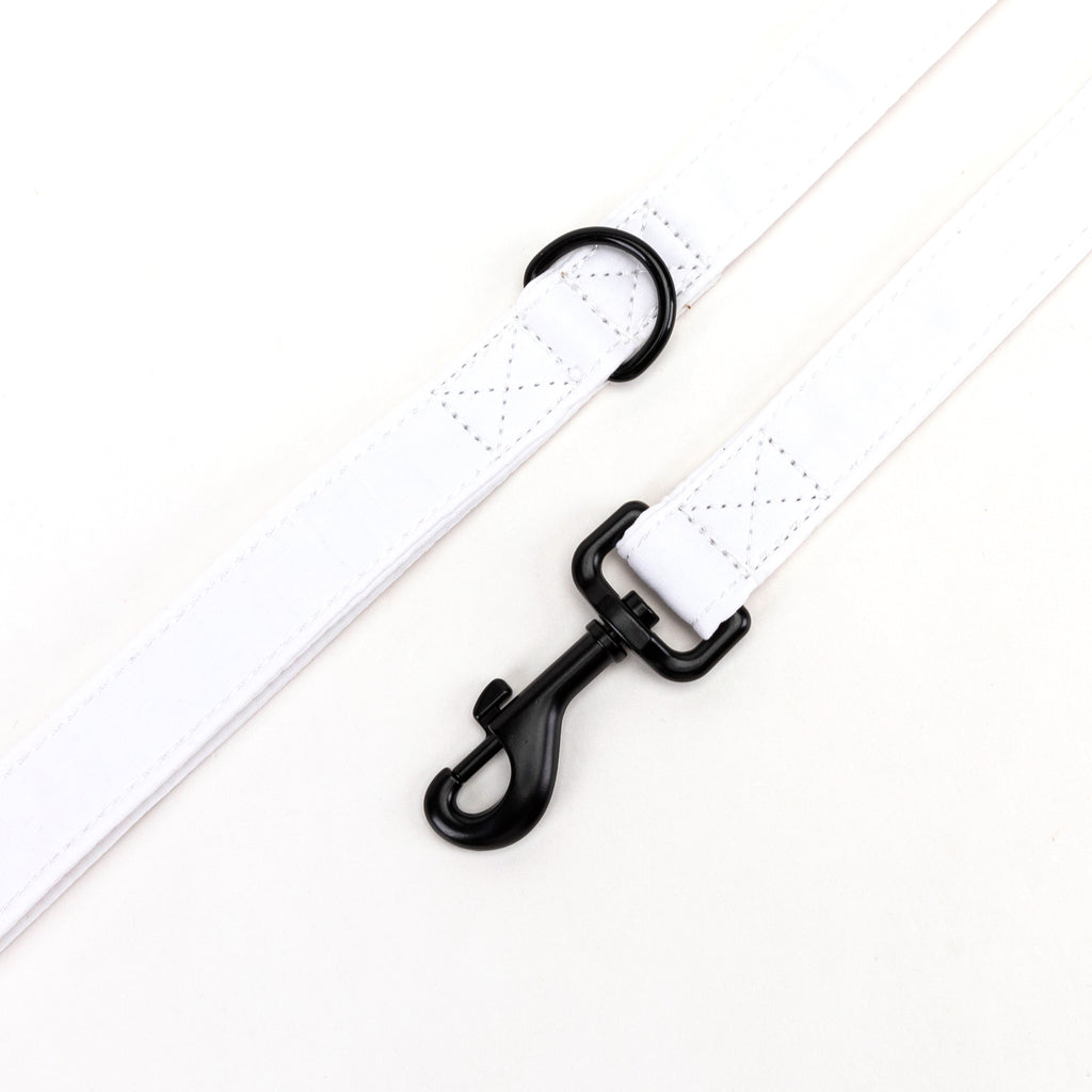100% Cotton Adjustable Dog Leash White hardware