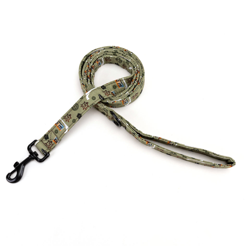 100% Cotton Adjustable Dog Leash Black Supernatural main