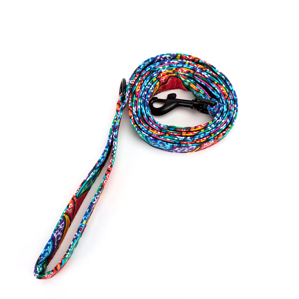 100% Cotton Adjustable Dog Leash Black Dream Fantasy rolled