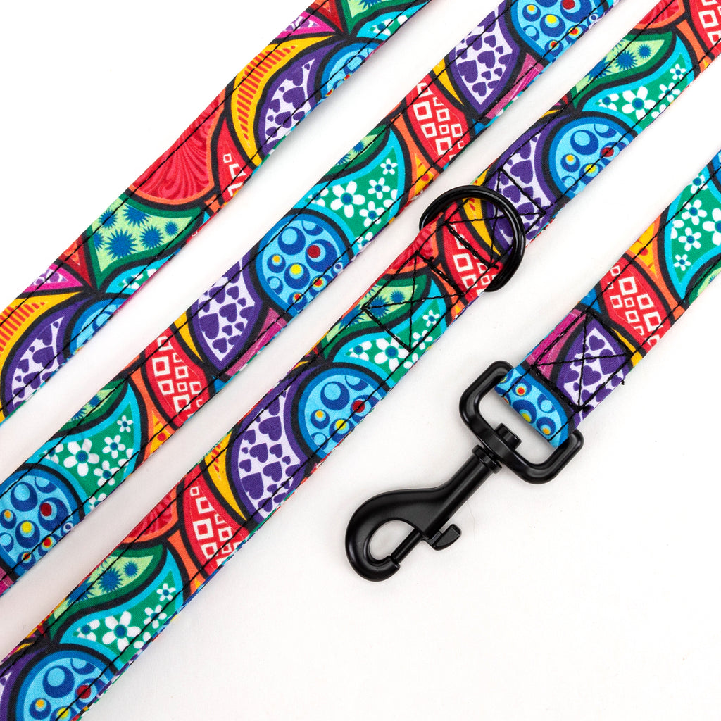 100% Cotton Adjustable Dog Leash Black Dream Fantasy detail