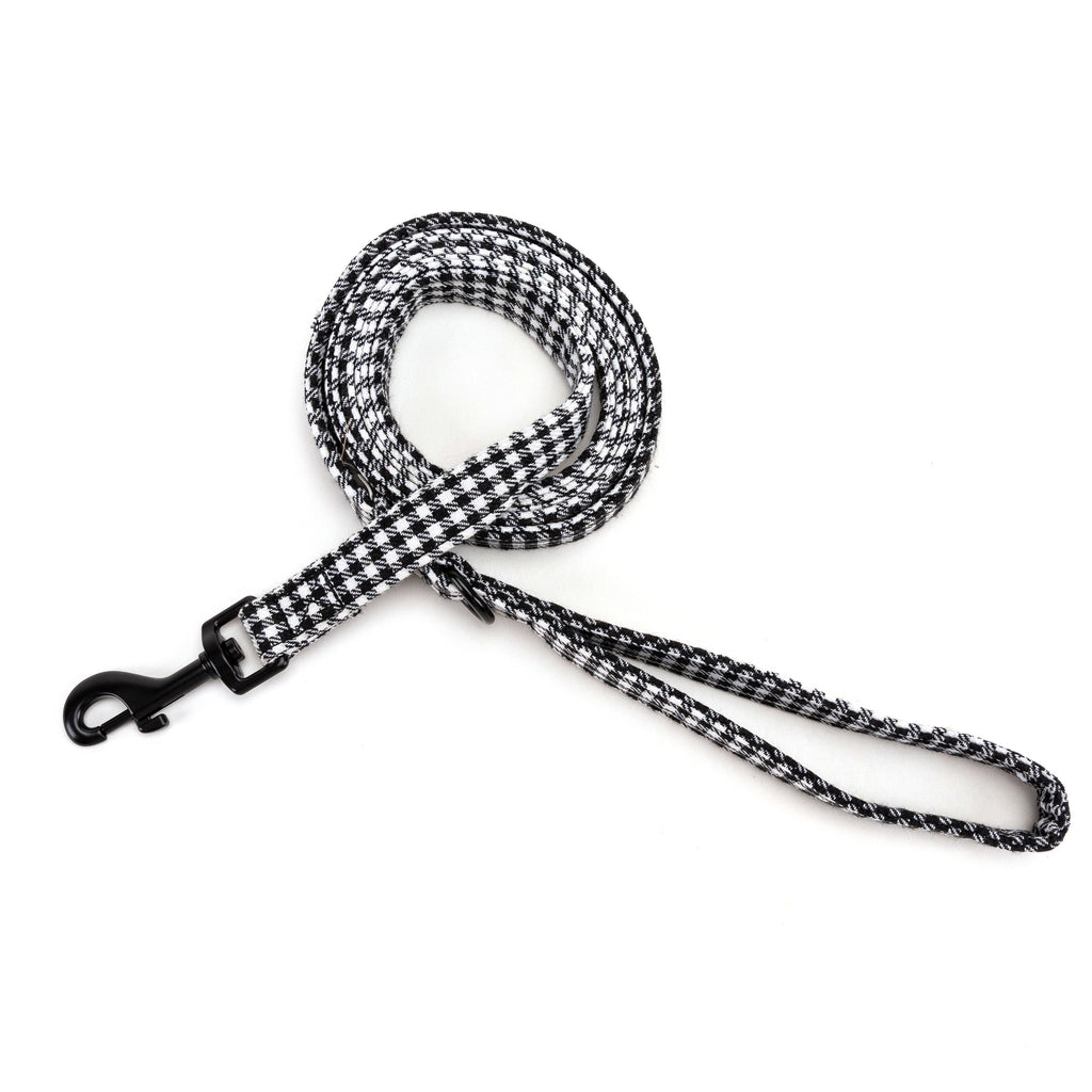 100% Cotton Adjustable Dog Leash Shepherd Black White main