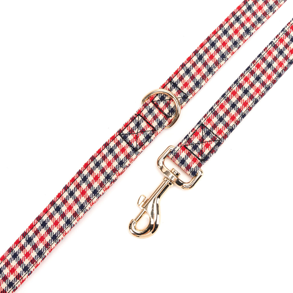 100% Cotton Adjustable Dog Leash Gold  Shepherd two Tone hardware