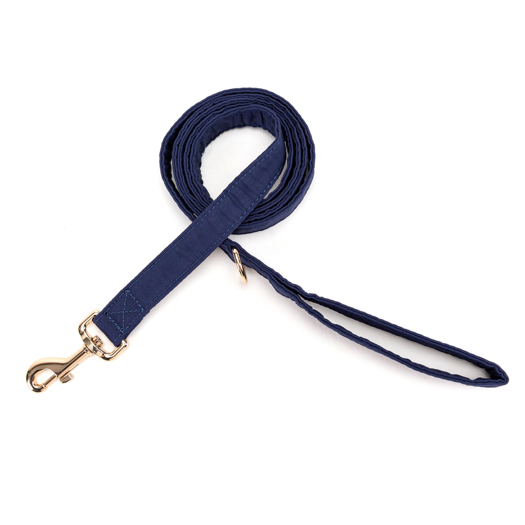 100% Cotton Adjustable Dog Leash Gold  Royal Blue main