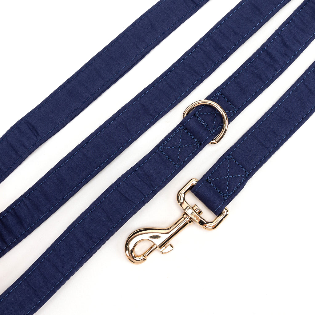100% Cotton Adjustable Dog Leash Gold  Royal Blue detail
