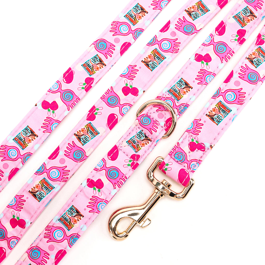 100% Cotton Adjustable Dog Leash Gold   Luna Lovegood detail