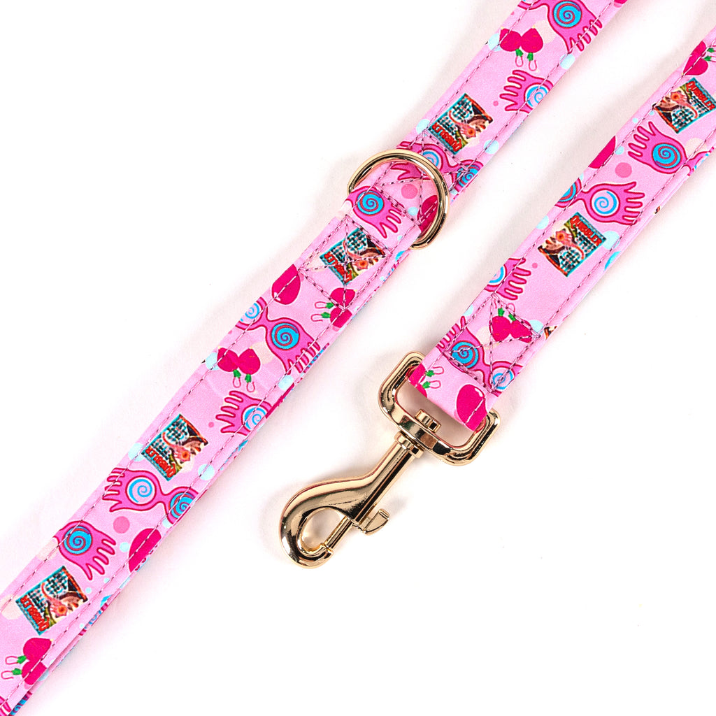 100% Cotton Adjustable Dog Leash Gold   Luna Lovegood hardware