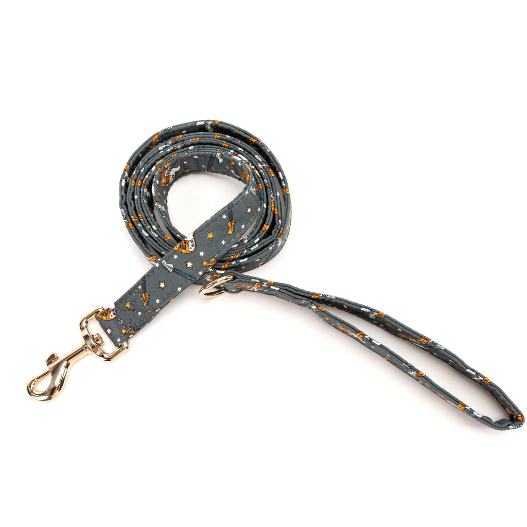 100% Cotton Adjustable Dog Leash Gold  Guitar main