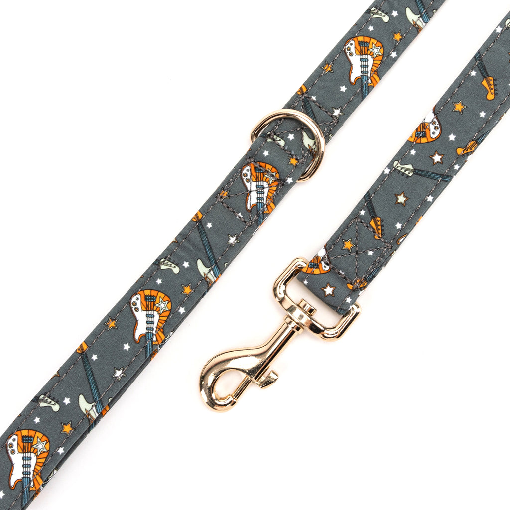 100% Cotton Adjustable Dog Leash Gold  Guitar hardware