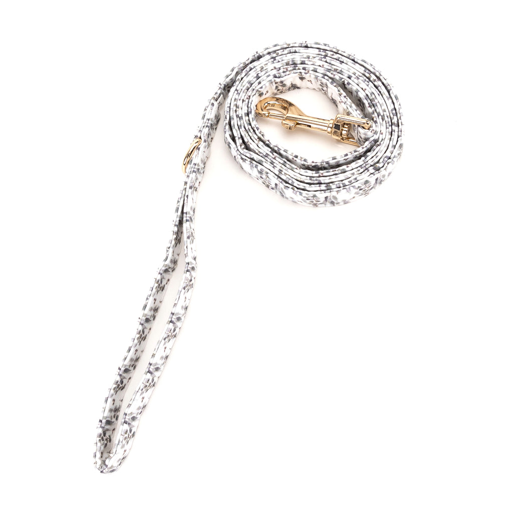 100% Cotton Adjustable Dog Leash Gold  Eucalyptus rolled