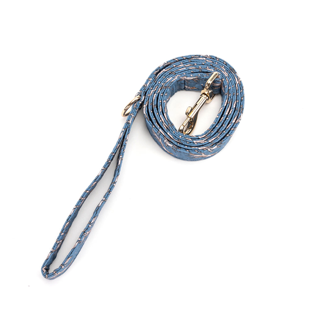 100% Cotton Adjustable Dog Leash Gold Lumber Jack rolled