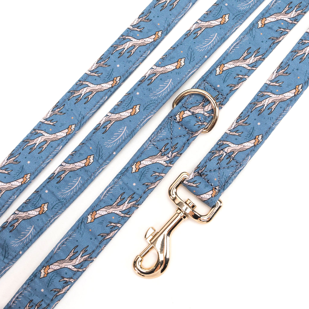 100% Cotton Adjustable Dog Leash Gold Lumber Jack detail