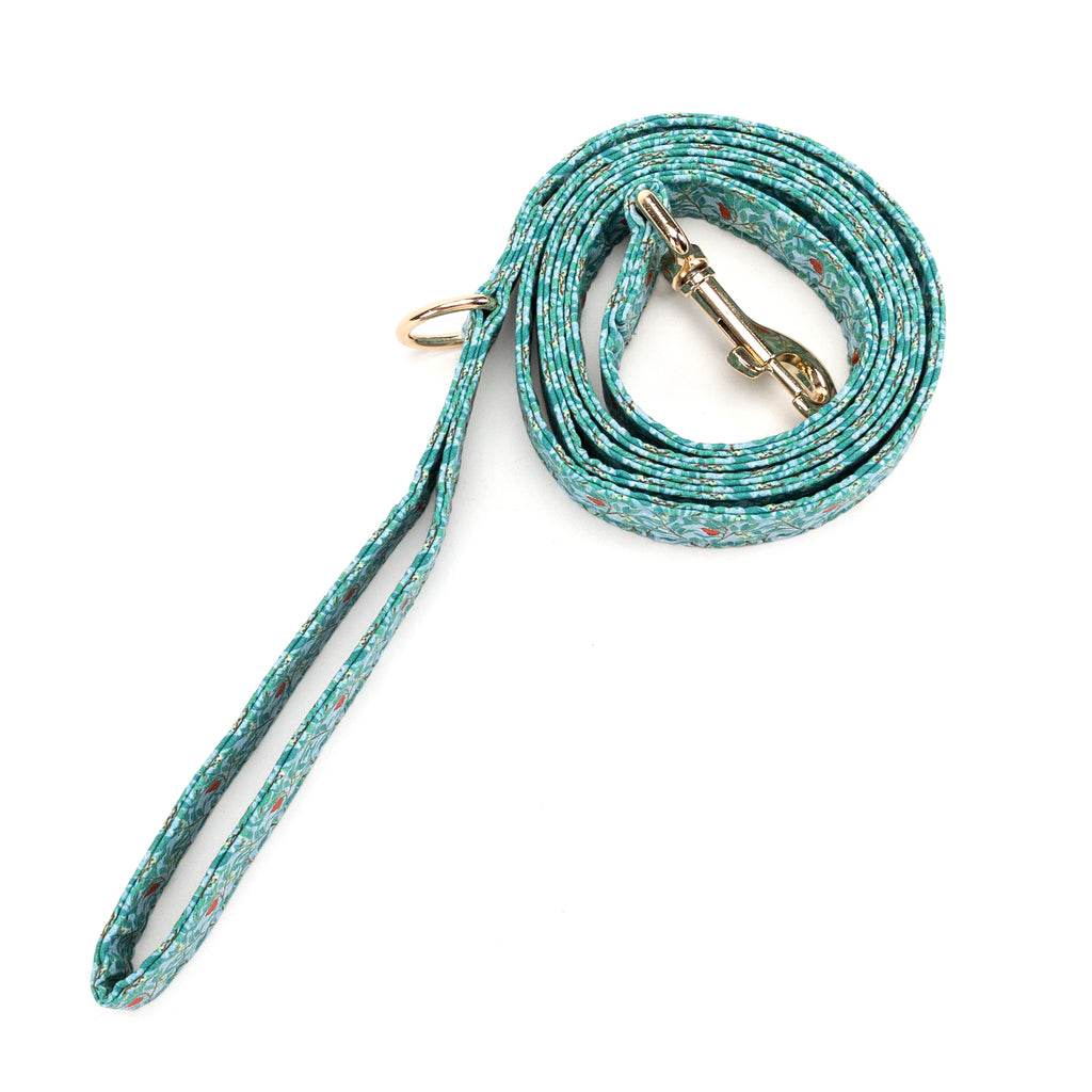 100% Cotton Adjustable Dog Leash Gold  Arbutus rolled