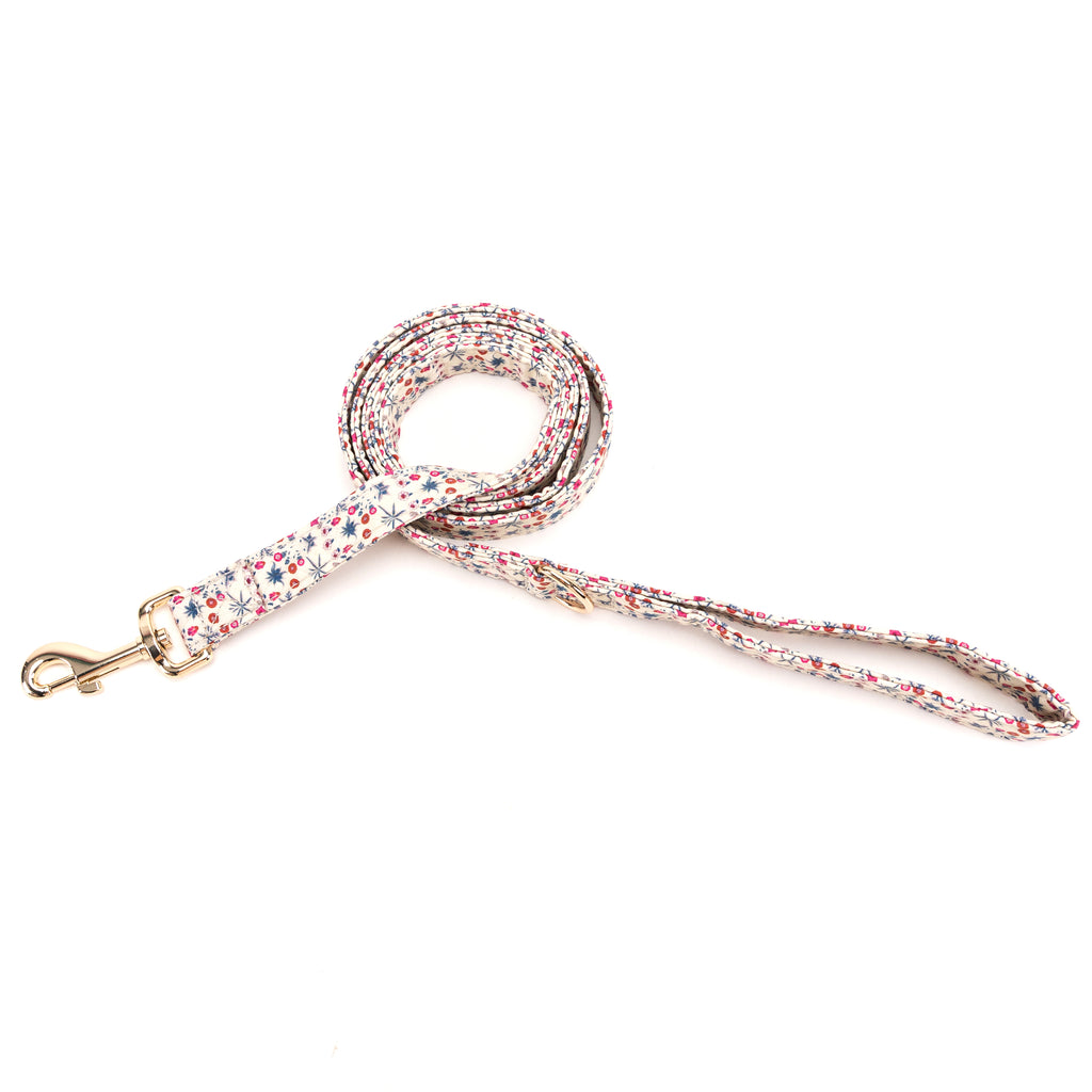 100% Cotton Adjustable Dog Leash Gold Daisy main