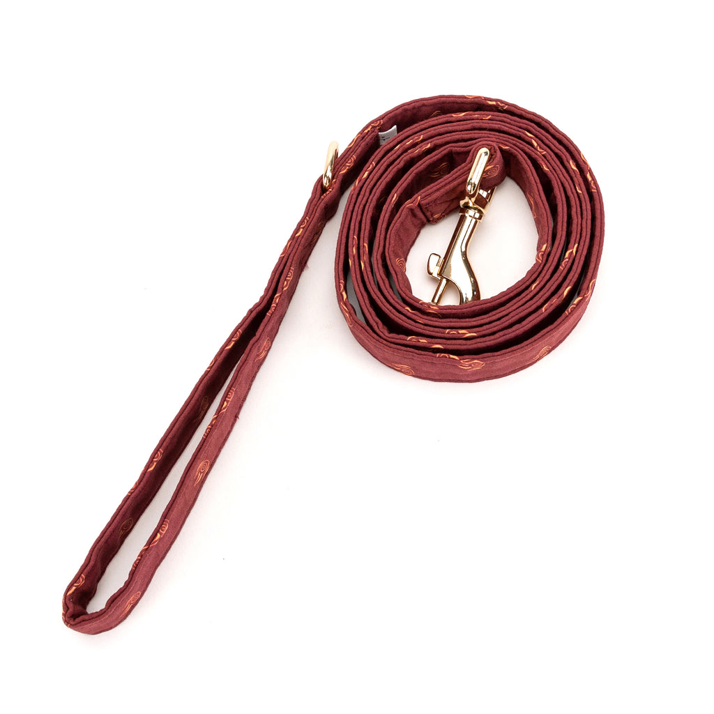 100% Cotton Adjustable Dog Leash Gold  Avatar Fire Nation rolled