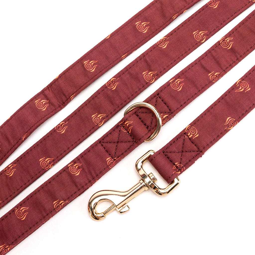 100% Cotton Adjustable Dog Leash Gold  Avatar Fire Nation detail