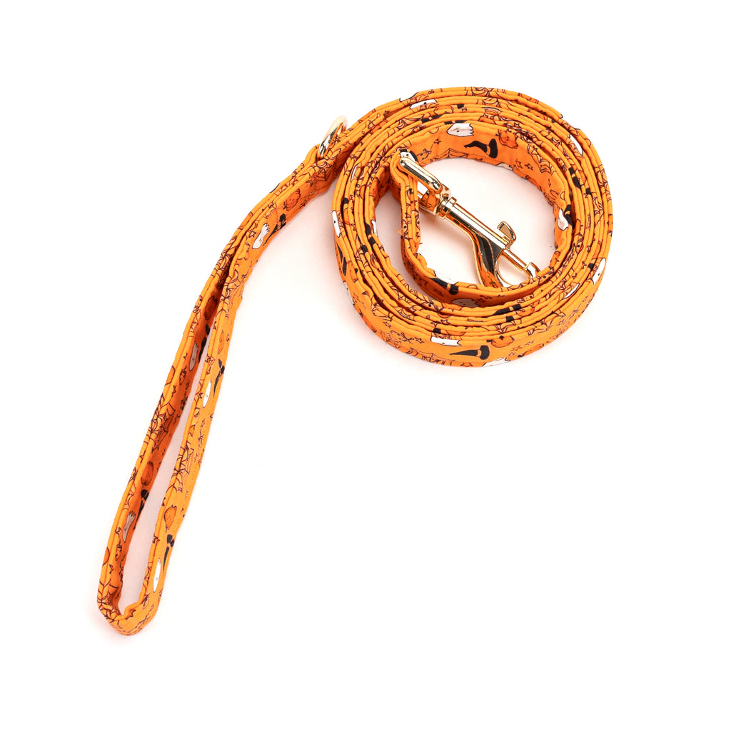 100% Cotton Adjustable Dog Leash Gold   Magic Halloween rolled