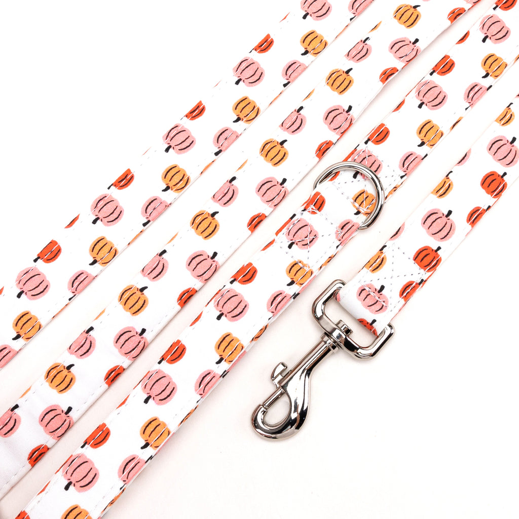 100% Cotton Adjustable Dog Leash Silver Love Halloween detail
