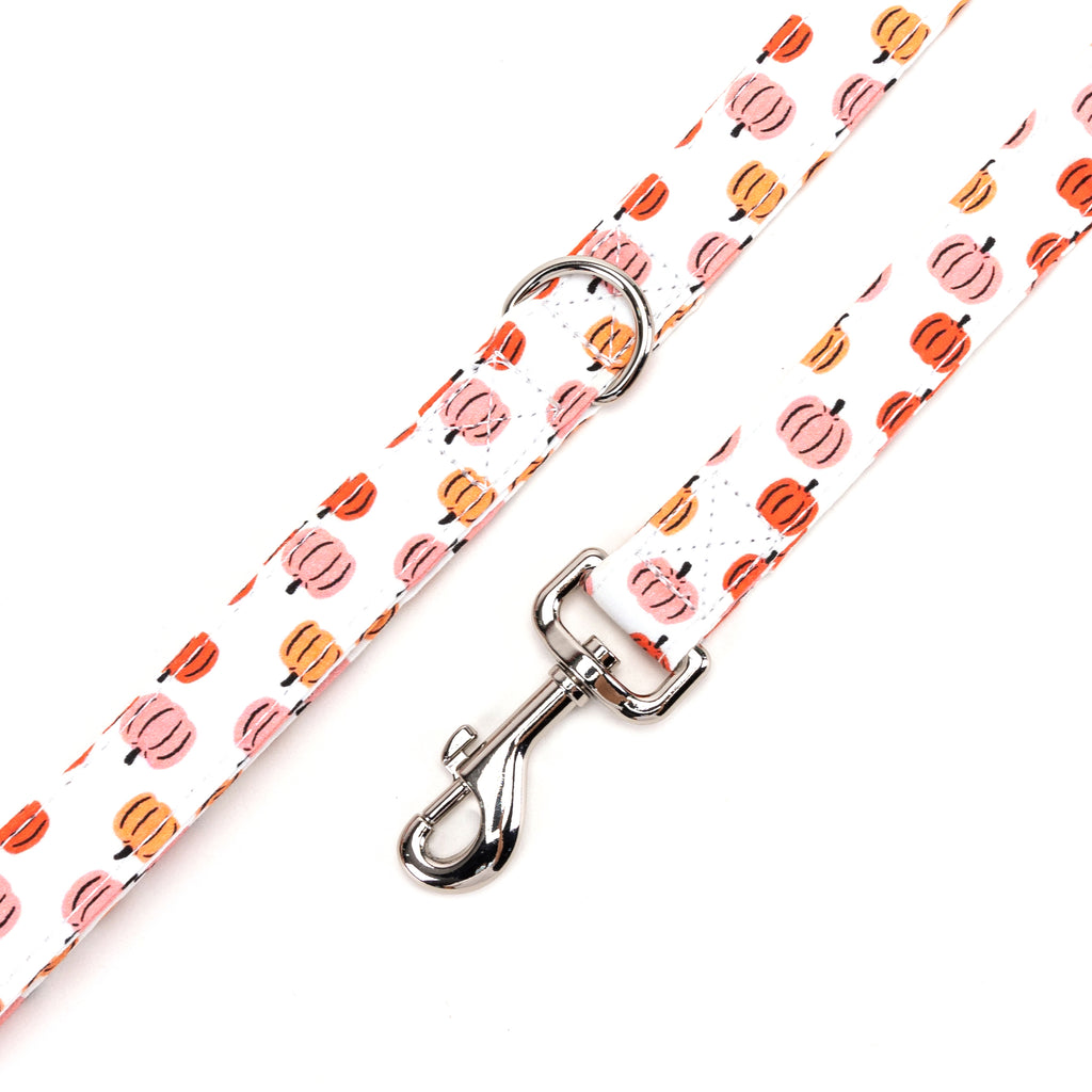 100% Cotton Adjustable Dog Leash Silver Love Halloween hardware
