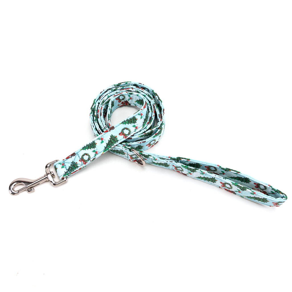 100% Cotton Adjustable Dog Leash Silver Santa Claus main