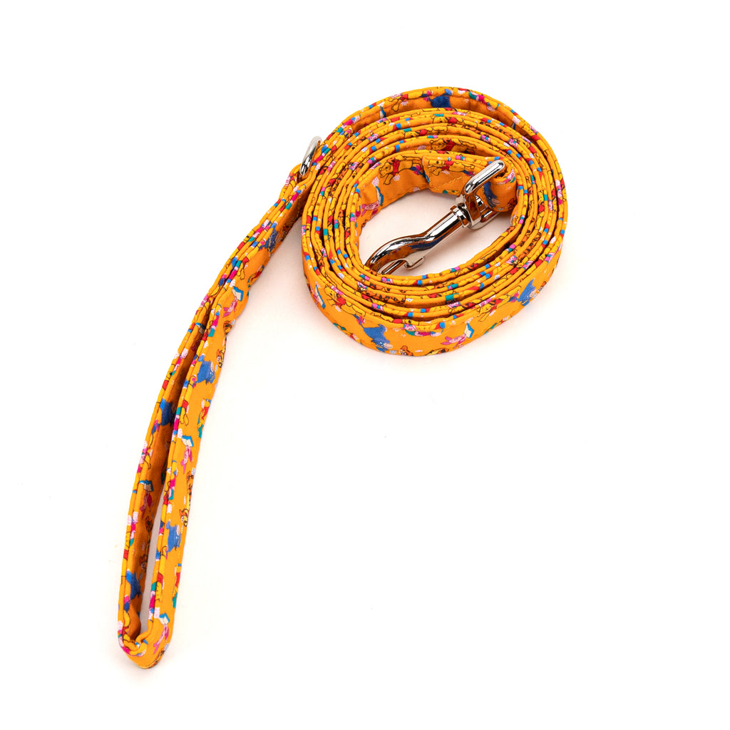 Winnie the Pooh Dog Leash with Durable Silver Hardware rolled