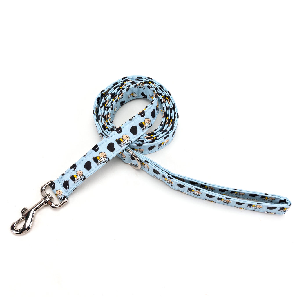 Snoopy Dog Leash Organic Cotton Silver Hardware main