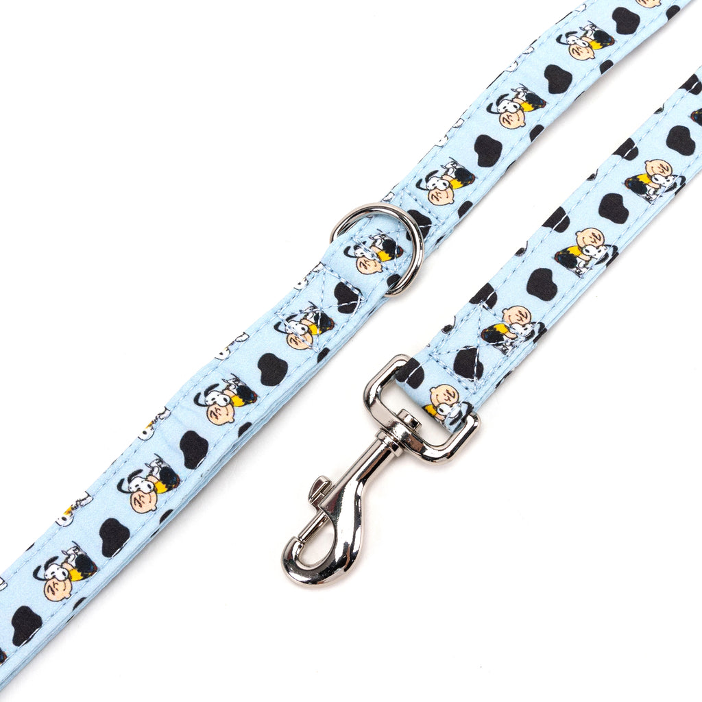Snoopy Dog Leash Organic Cotton Silver Hardware 