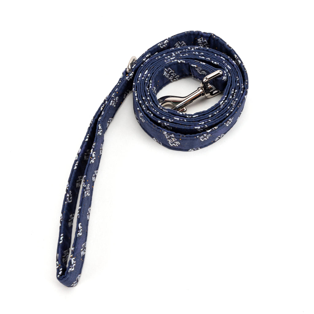 100% Cotton Adjustable Dog Leash Silver Star Wars rolled