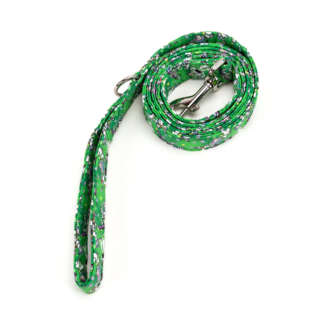 100% Cotton Adjustable Dog Leash Silver Buzz Lightyear rolled