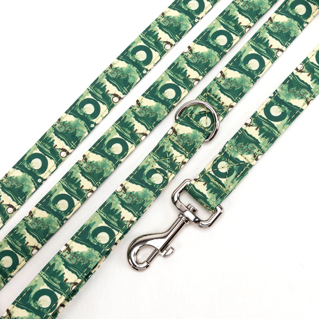 100% Cotton Adjustable Dog Leash Silver The Shire LOTR detail