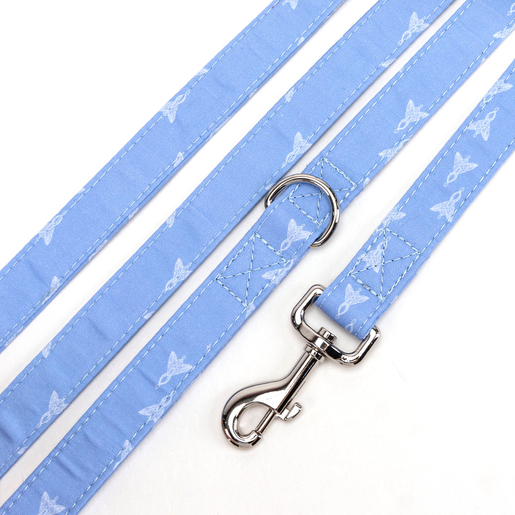 100% Cotton Adjustable Dog Leash Silver Arwin Evenstar LOTR detail