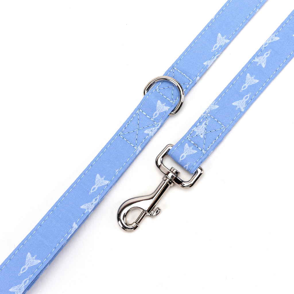 100% Cotton Adjustable Dog Leash Silver Arwin Evenstar LOTR hardware