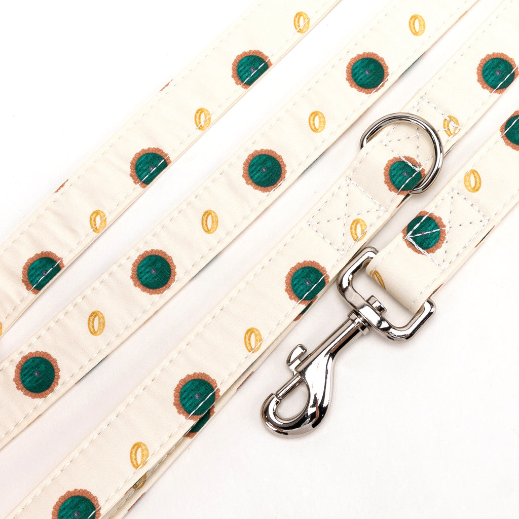 100% Cotton Adjustable Dog Leash Silver The Hobbit LOTR detail