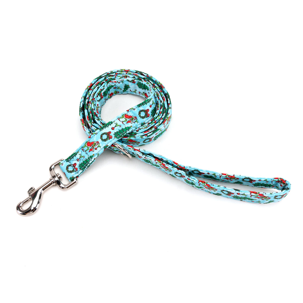 100% Cotton Adjustable Dog Leash Silver The Grinch main