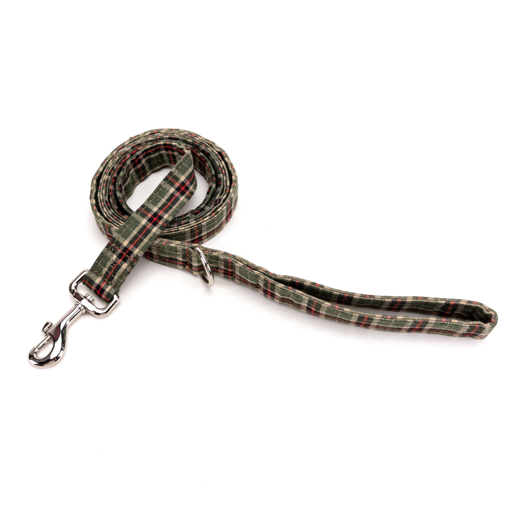 100% Cotton Adjustable Dog Leash MacPherson Hunting Green main