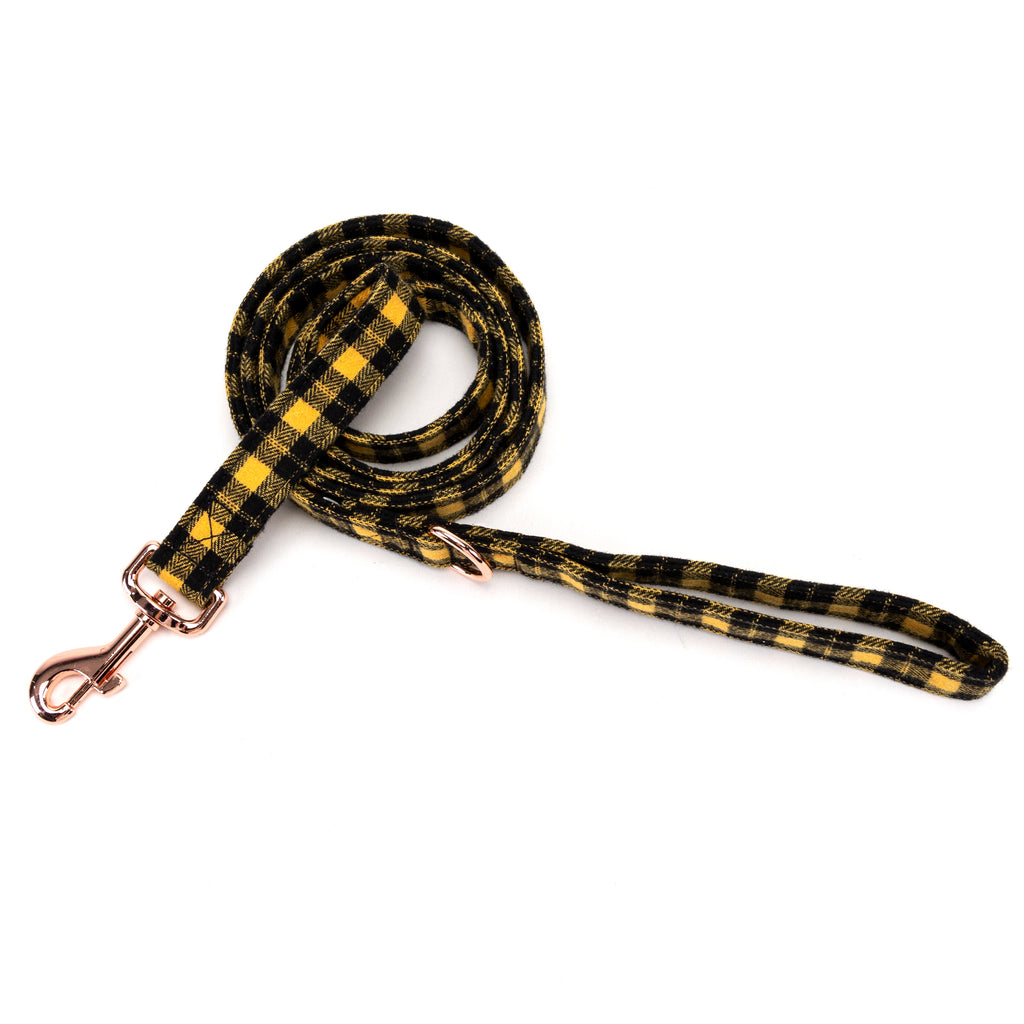 100% Cotton Adjustable Dog Leash  Rose Gold Watch Yellow main