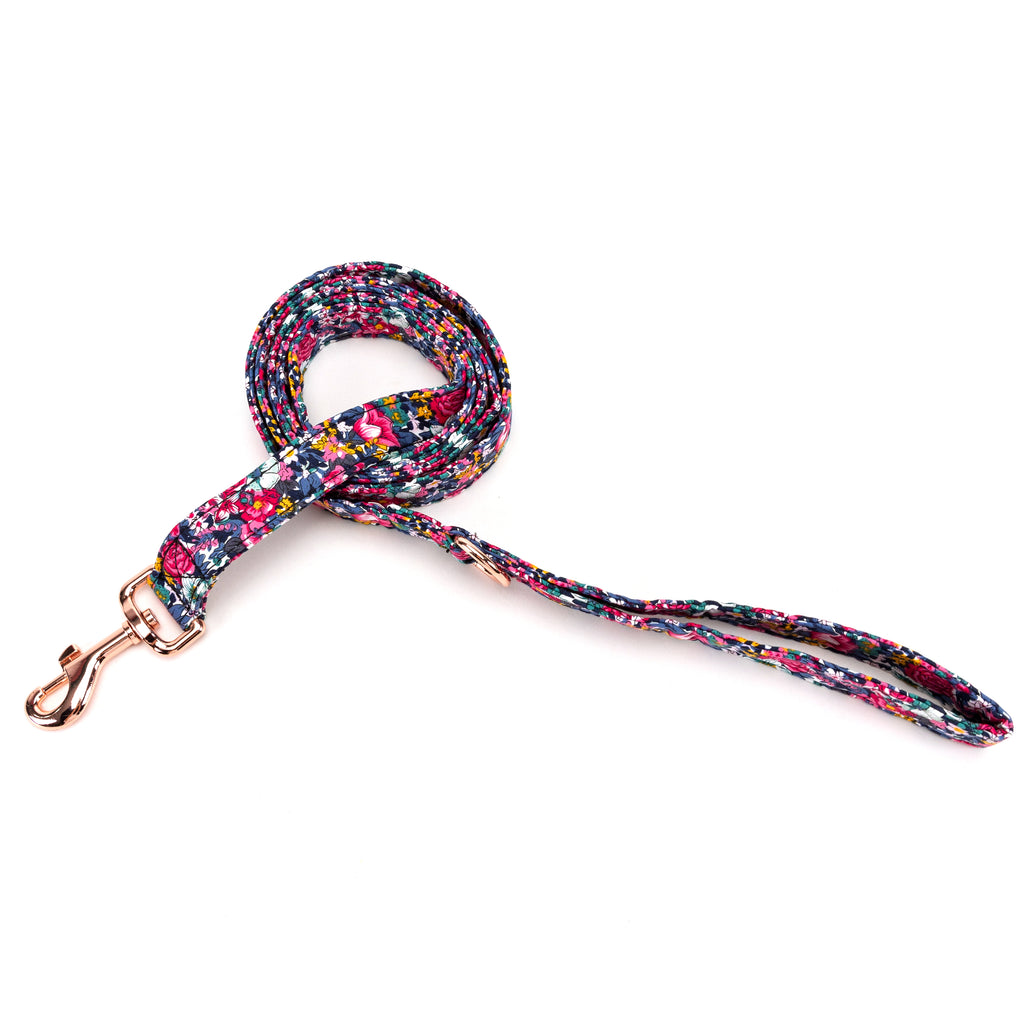 100% Cotton Adjustable Dog Leash  Blossom Blue main