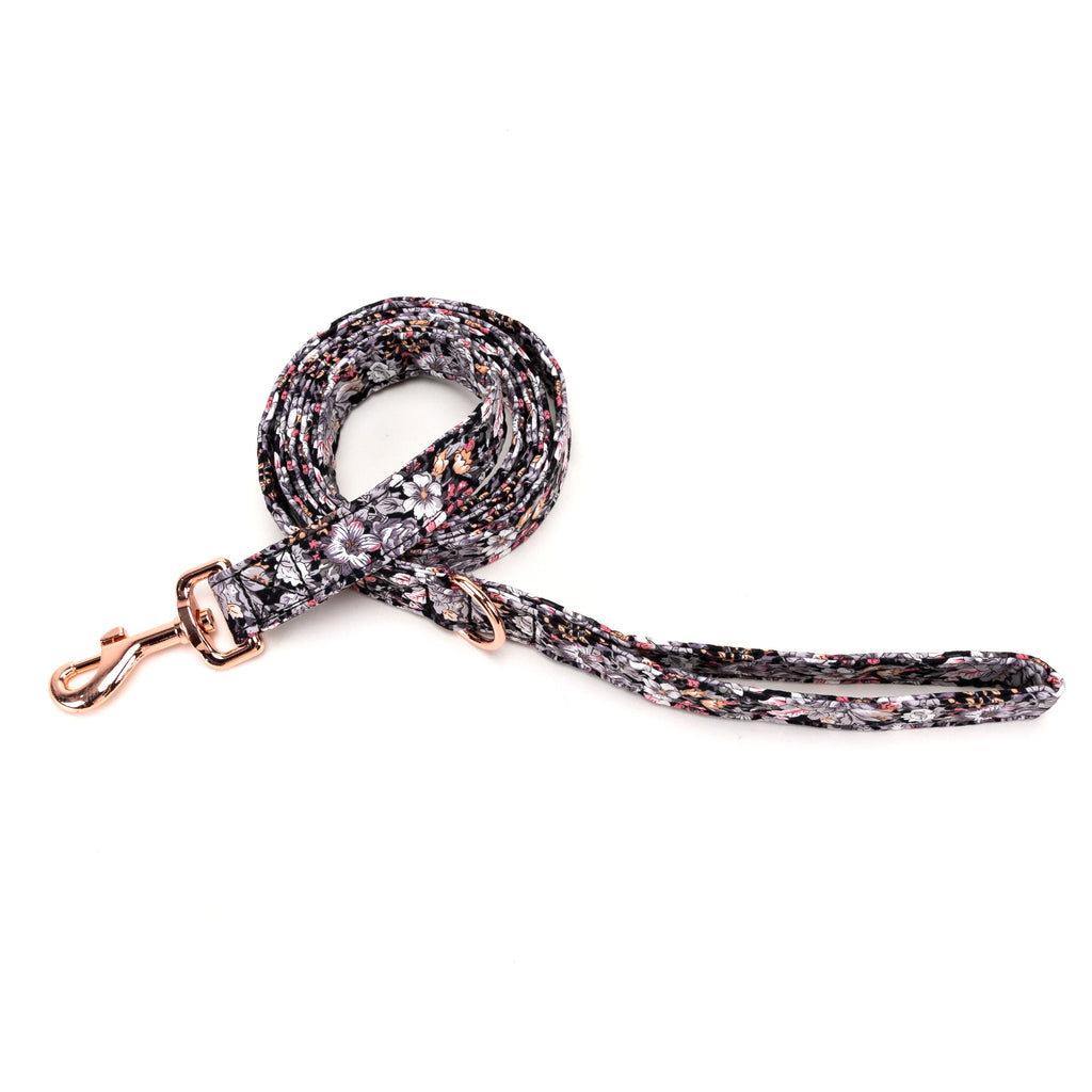 100% Cotton Adjustable Dog Leash Blossom Grey main